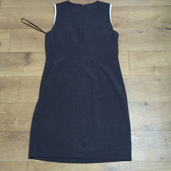 Karl Lagerfeld Paris Two-Tone Pocket Dress In Navy Size 10 - Picture 2 of 10
